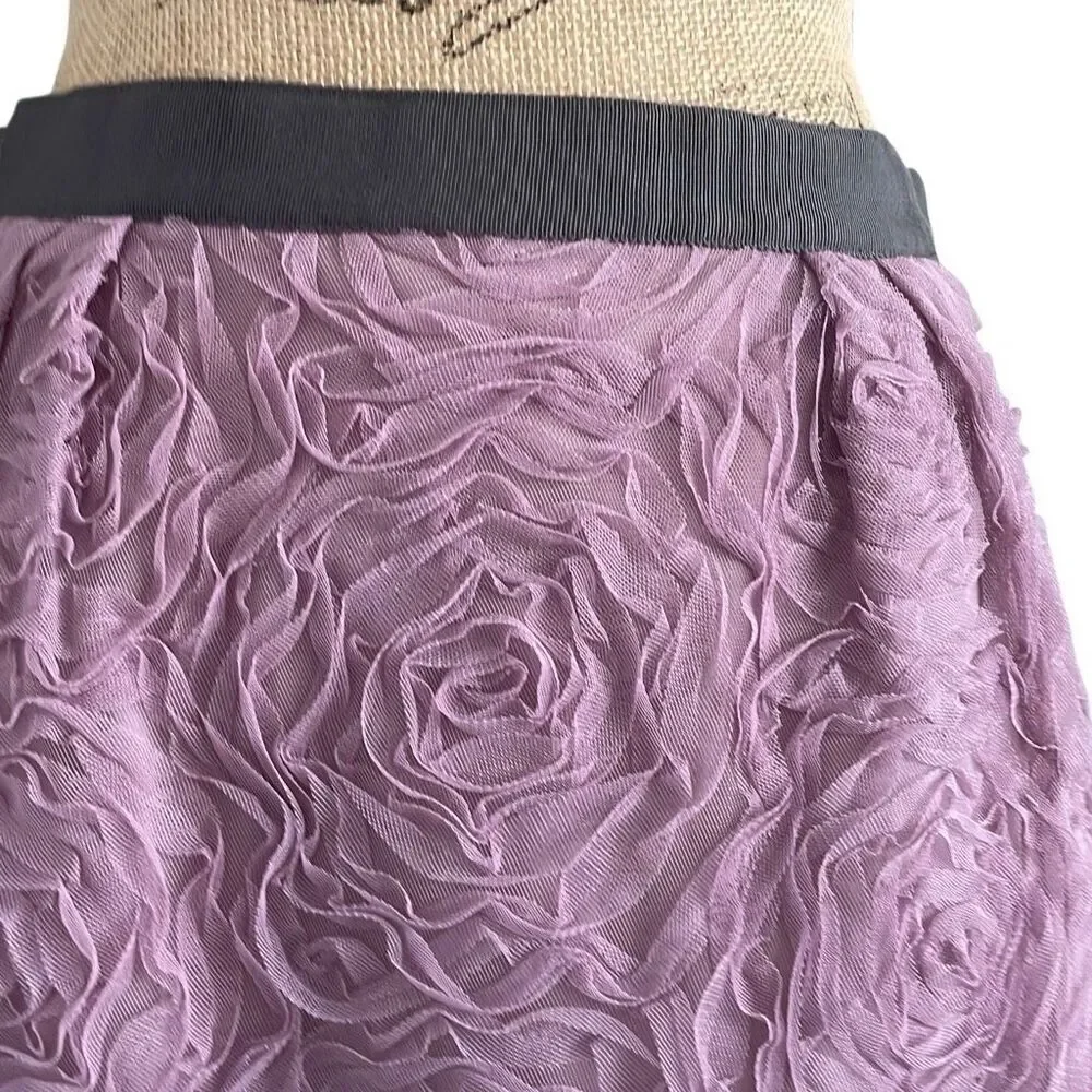 NWT J. Crew Lavender Tulle Rose Mini Skirt - Size 0